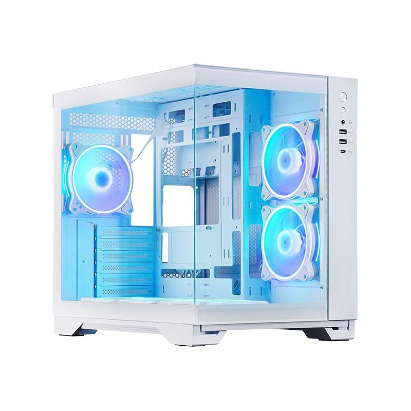 Chieftec GM-30W-TG-OP hvidt cube PC-kabinet med hærdet glas