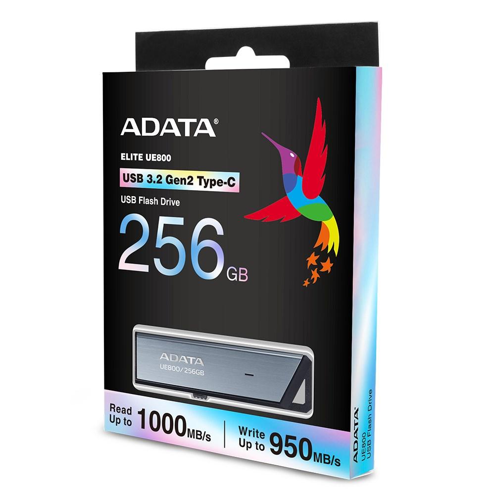 ADATA UE800 USB-C USB-stik 256 GB 3.2 Gen 2 - sølv