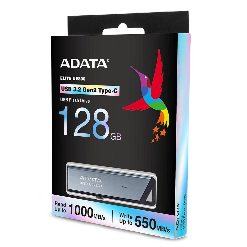 ADATA Elite UE800 128 GB USB-C USB-stik sølv billede