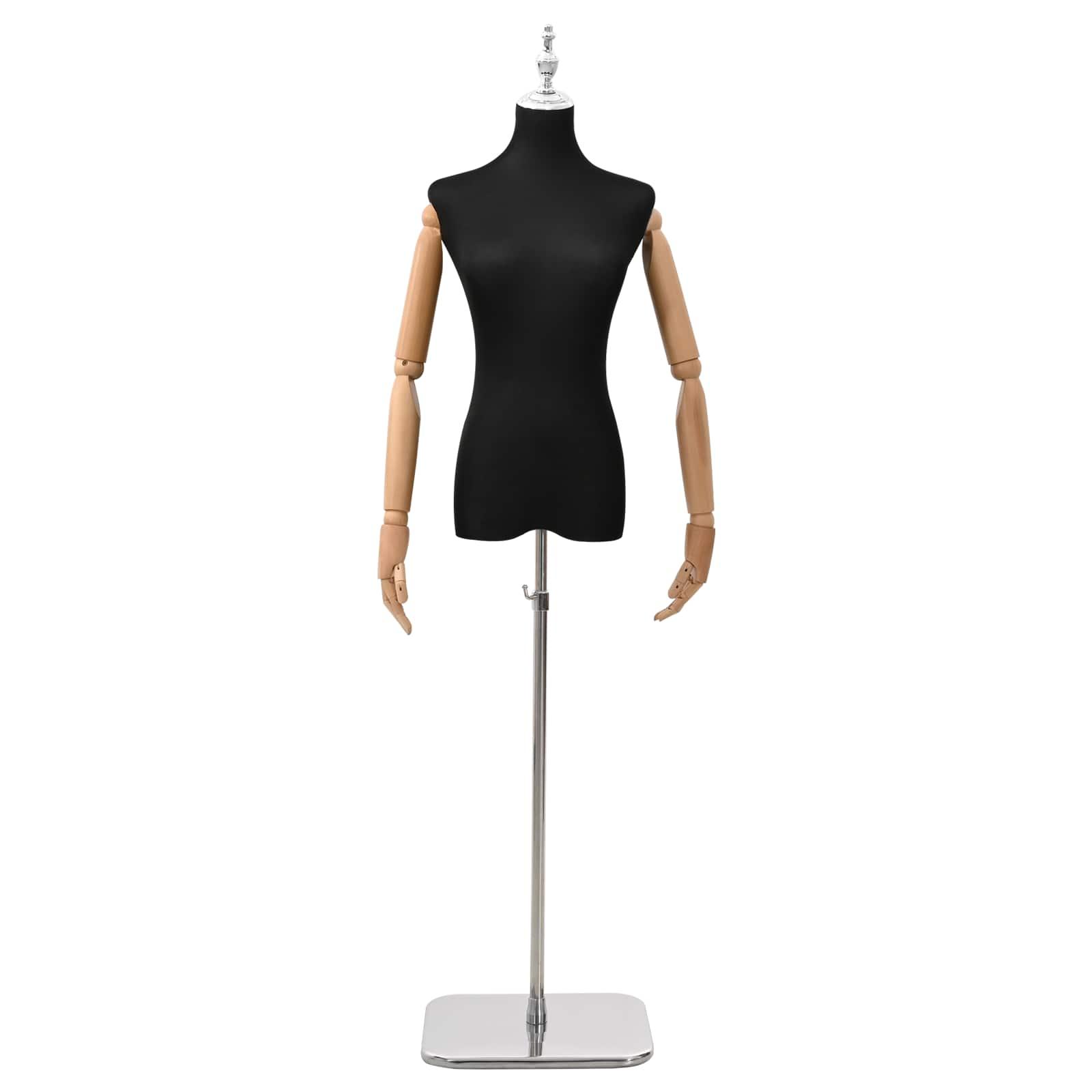 Justerbar mannequin med base kvinde PP sort billede