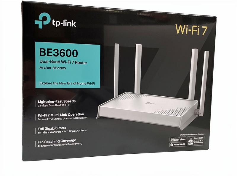 TP-Link Archer BE220W BE3600 Wi‑Fi 7 trådløs router hvid