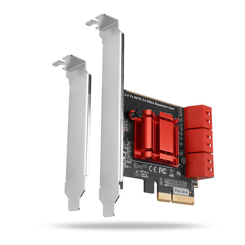 AXAGON PCES-SA6 PCIe til SATA controllerkort med 6 interne porte