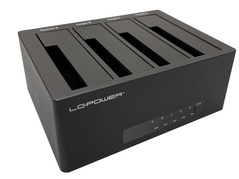 LC-Power LC-DOCK-U3-4B-V2 HDD/SSD-dockingstation 4-båse sort