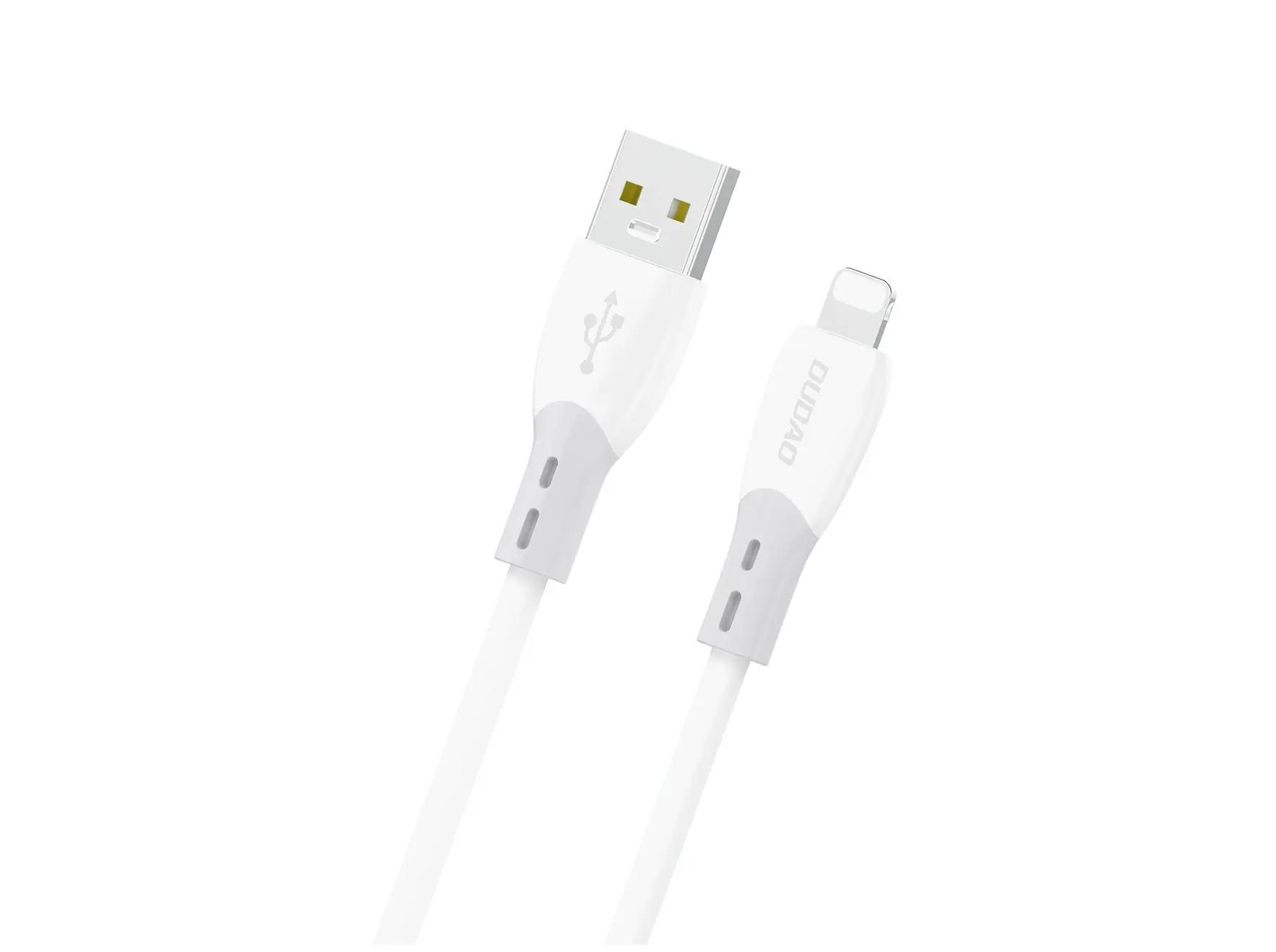 Dudao L25SL USB-A til Lightning kabel 1 m hvid billede