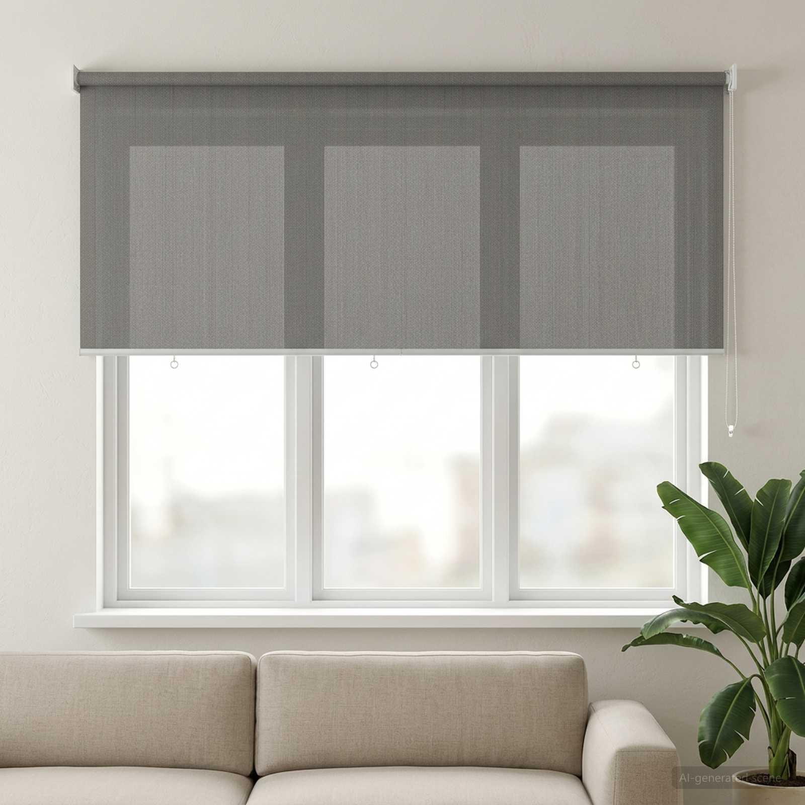 Udendørs rullegardin lysegrå 140 x 140 cm HDPE med 90% UV-blok