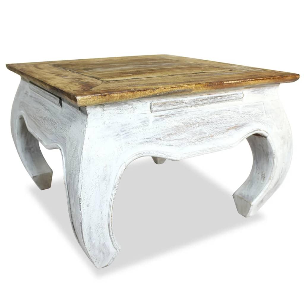 Sidebord 50 x 50 x 35 cm i massivt mahognitræ - antik stil billede