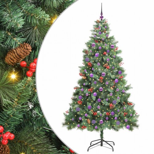 Kunstigt juletræ med 300 LED - grønt, 210 cm