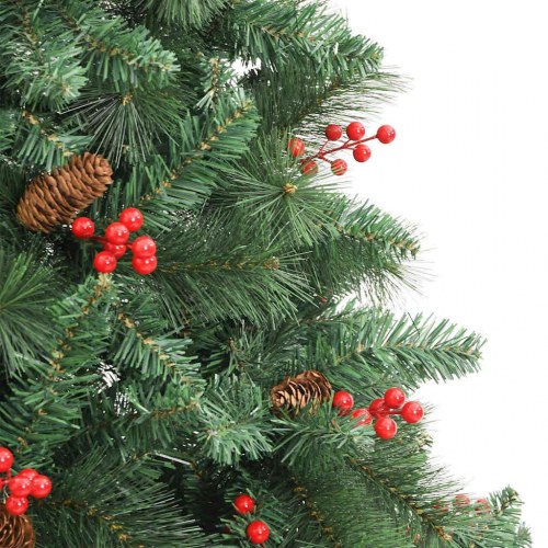 Kunstigt juletræ med 300 LED - grønt, 210 cm