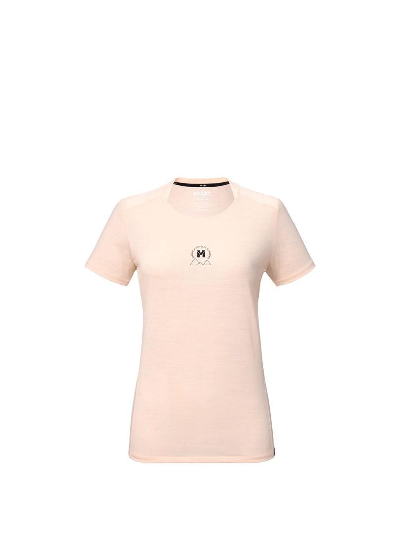Millet Ubic Wool TS SS W dame T-shirt - lyserød, str. S