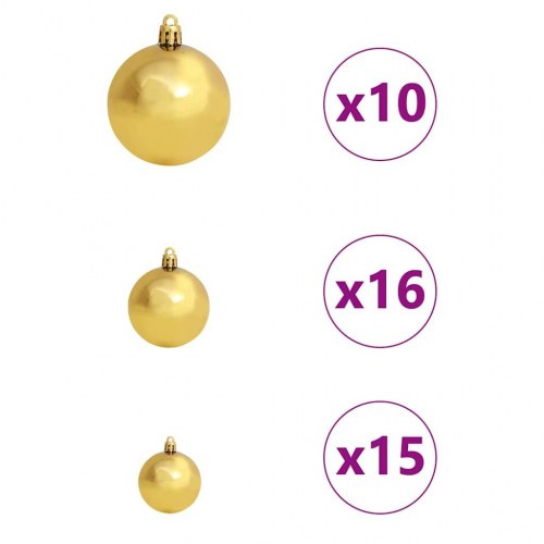 Kunstigt juletræ med 300 LED'er hvid 180 cm i PE og PVC
