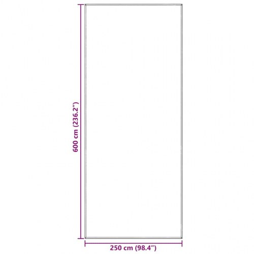 Telt tæppe lysegrå 600 x 250 cm i polyethylen