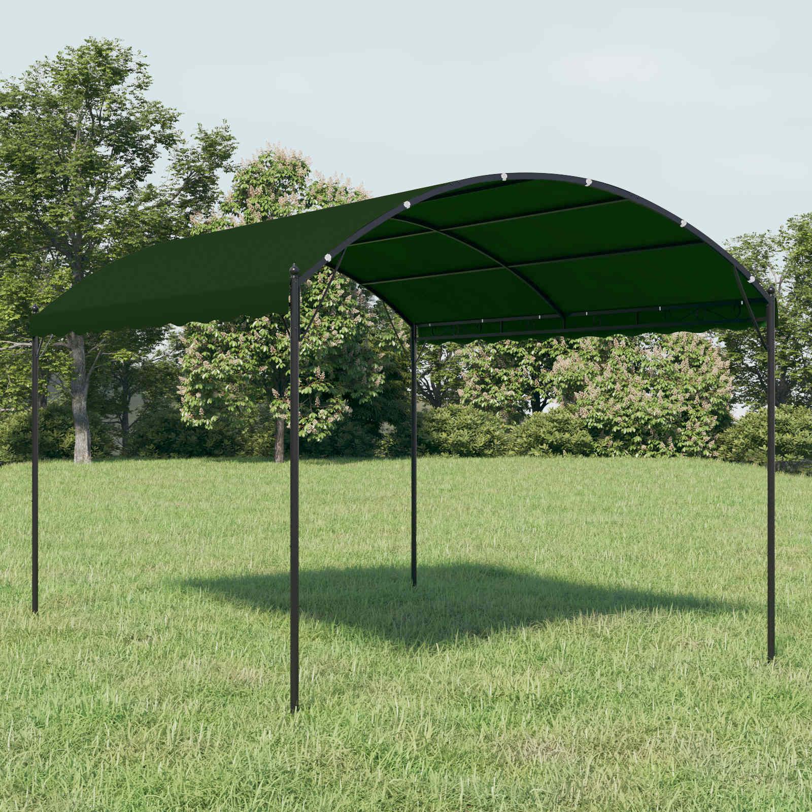 Pavillon 4 x 3 x 2,6 m i grøn polyester og stål