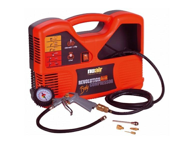 Nuair Boxy oliefri kompressor 8 bar 1.100 W