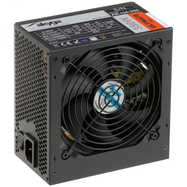 Akyga AK-U4-350 ATX strømforsyning 350 W 20+4-pin sort