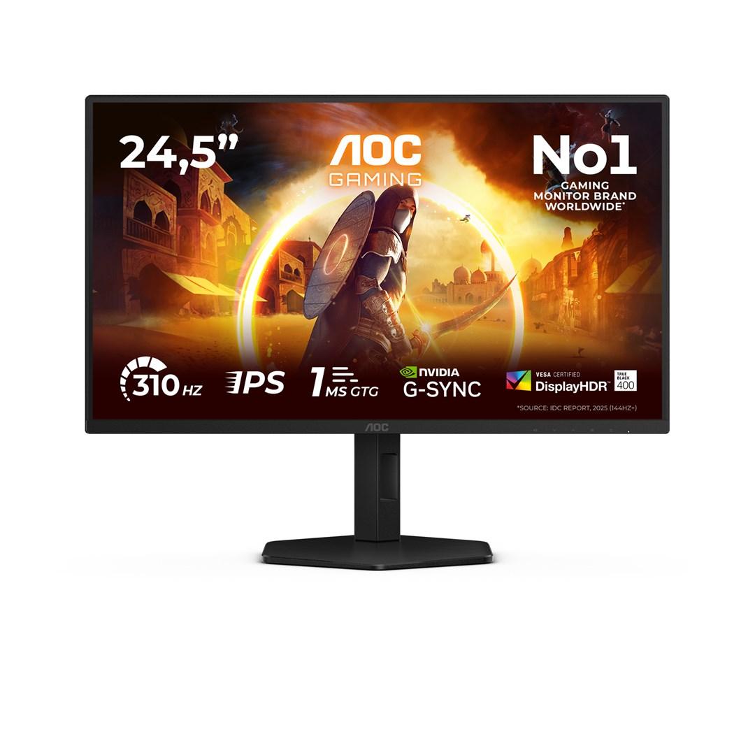 AOC 25G4SXU 24,5" gaming skærm Full HD 310 Hz Fast IPS sort/grå