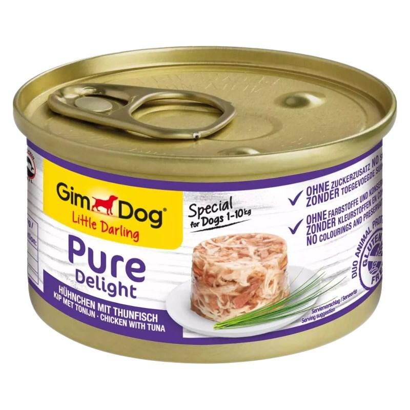 GimDog Little Darling Pure Delight vådfoder til hund med kylling og tun 85 g