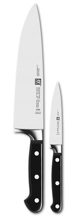 ZWILLING knivsæt i rustfrit stål med sorte håndtag