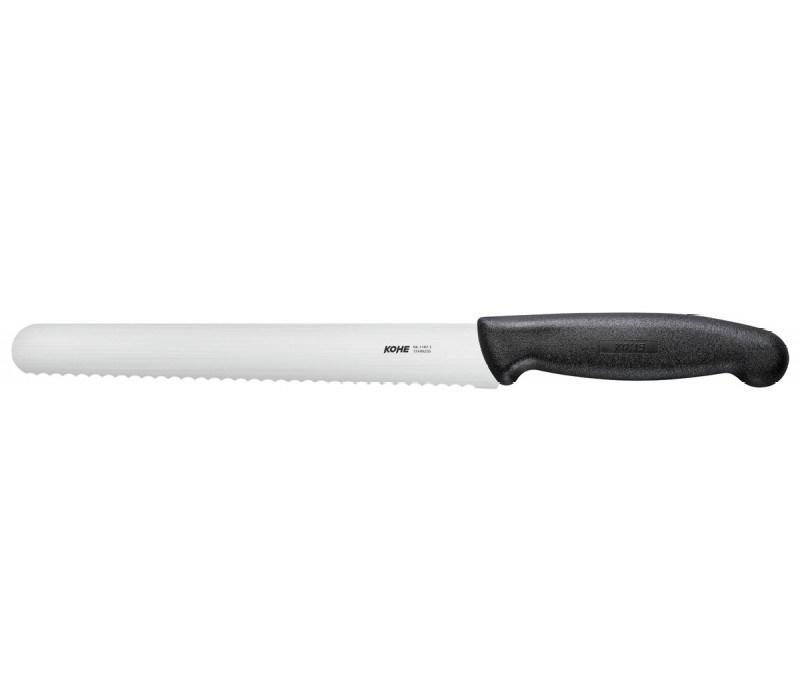 KOHE brødkniv med takket blad 21,1 cm - sort