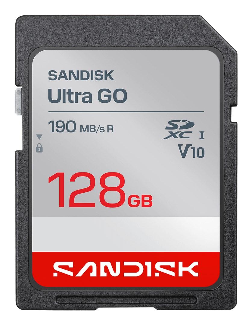 SanDisk Ultra GO 128 GB SDXC UHS-I hukommelseskort med op til 190 MB/s læsehastighed
