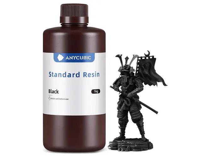 Anycubic Standard Resin 1 kg - Sort UV-fotopolymerharpiks til LCD/DLP 3D-printere