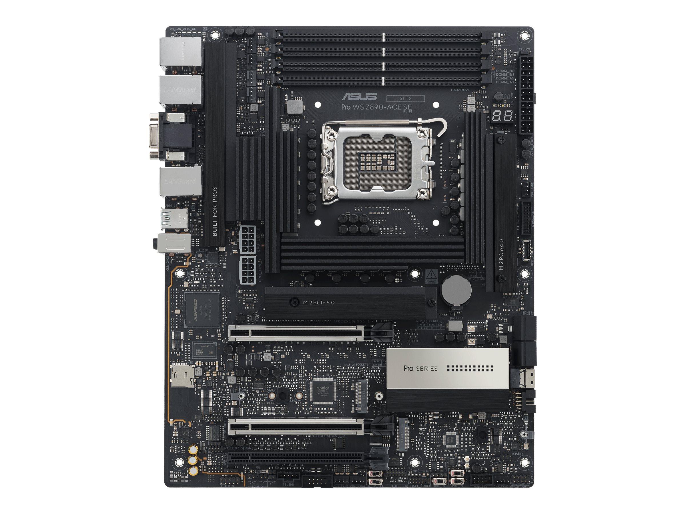 ASUS PRO WS Z890-ACE SE Bundkort - Intel Z890 - Intel LGA1851 - DDR5 RAM - ATX