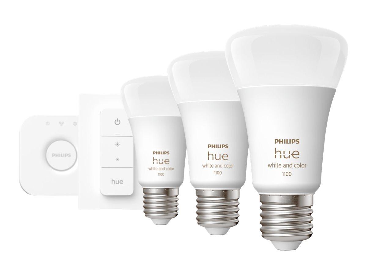 Philips Hue White and Color Ambiance startpakke - hvid (E27, 1100 lm)
