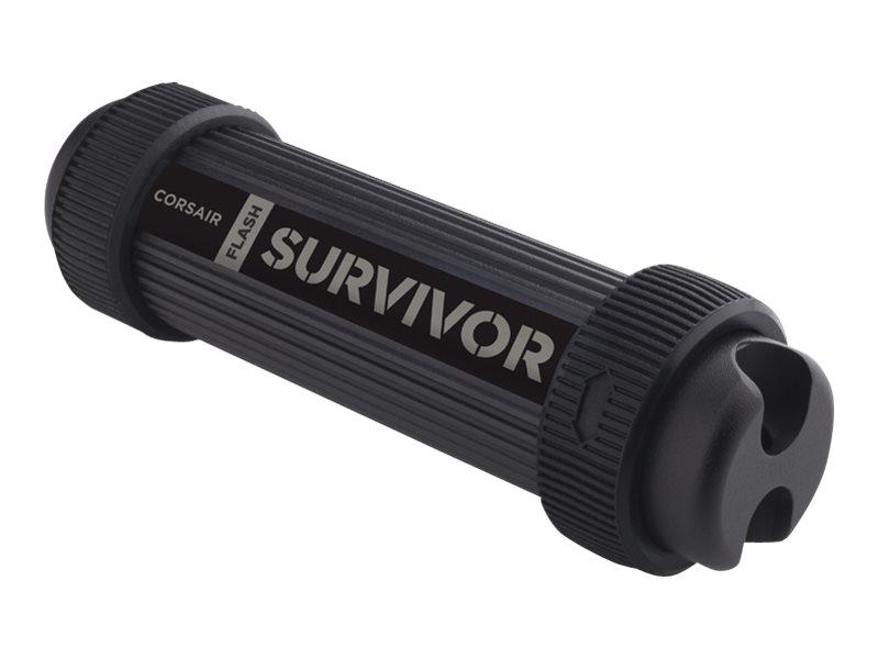 Corsair Flash Survivor Stealth 128 GB USB 3.0 USB‑stik - sort/grå