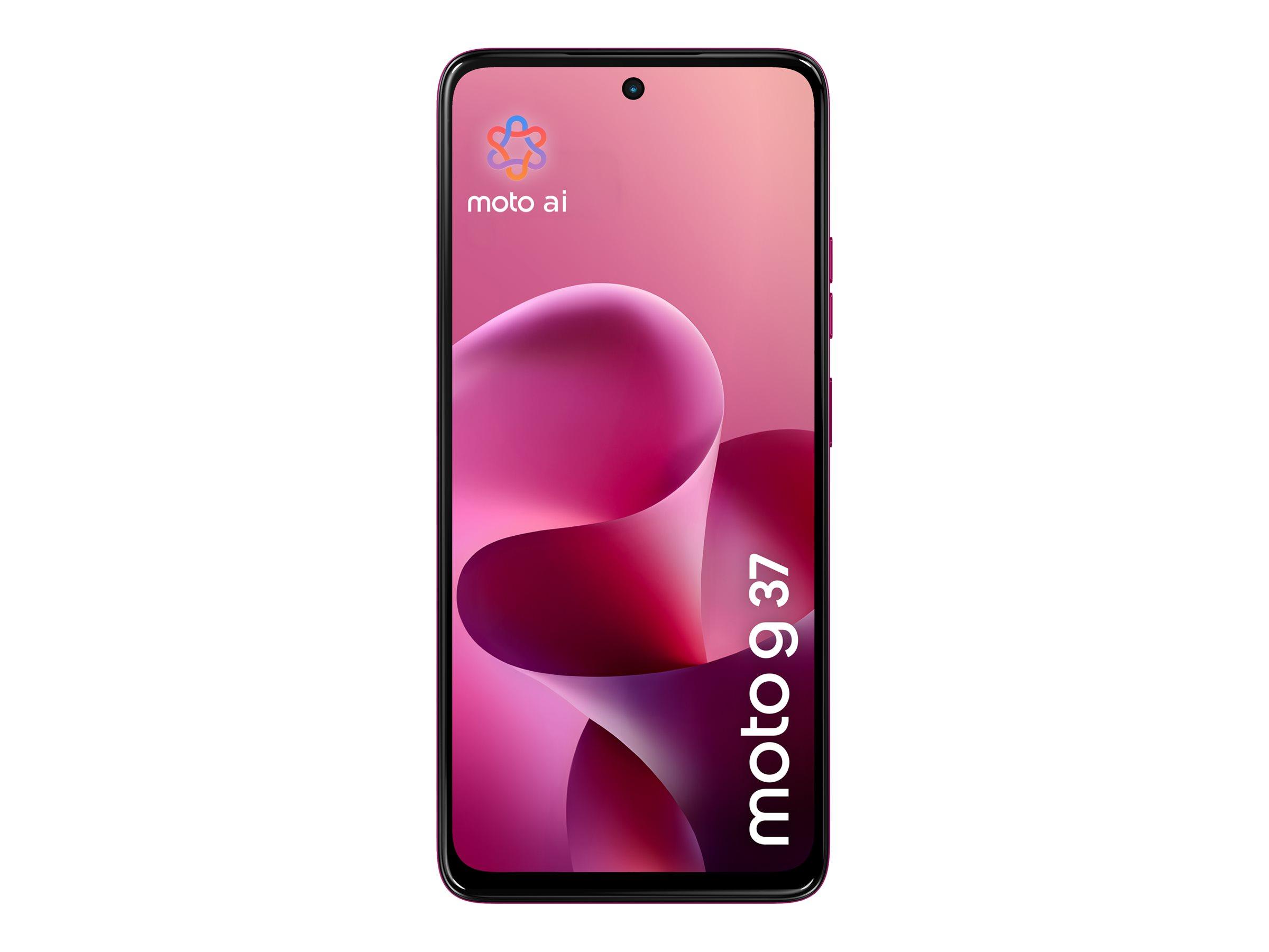 Motorola Moto G37 - 5G smartphone - dual-SIM - RAM 4 GB / Intern hukommelse 128 GB - microSD slot - LCD-skærm - 6.67 - 1604 x 720 pixels - (120 Hz) - 2x bagkameraer 50 MP - front camera 8 MP - fuchsiarød