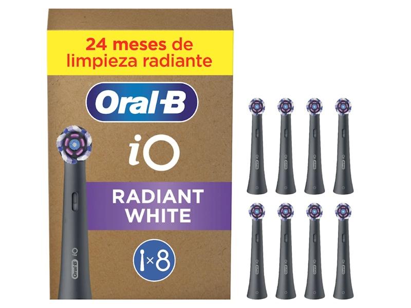 Oral-B iO Radiant White børstehoveder - sort, 8 stk.