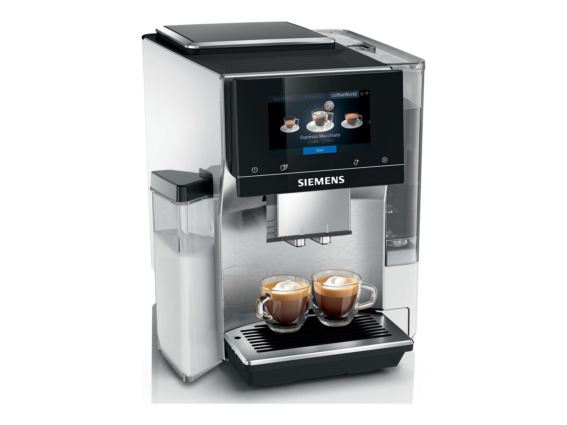 Siemens EQ.700 integral TQ715R03 - fuldautomatisk espressomaskine med mælkeskummer, rustfrit stål