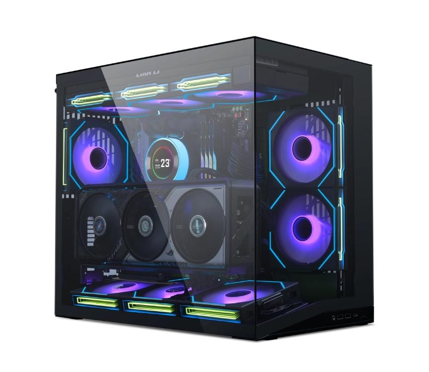 Lian Li O11 Dynamic Mini V2 - sort mini-tower PC-kabinet med glas og RGB