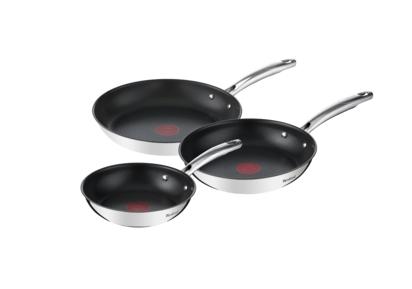 Tefal Duetto+ G732S3 stegepandesæt - 20/24/28 cm, rustfrit stål
