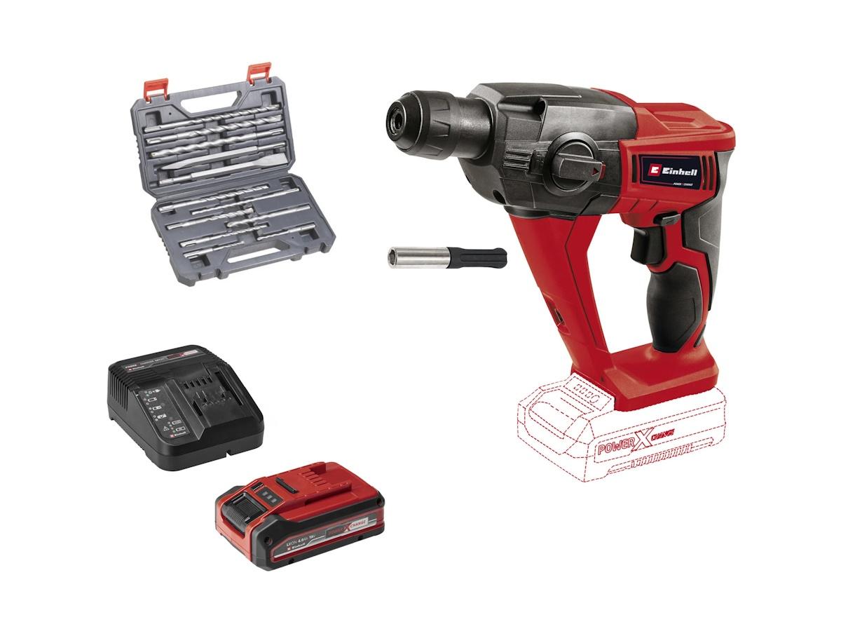 Einhell TE-HD 18 Li 18V borehammer - 1,2 J - 1×4,0 Ah batteri og oplader