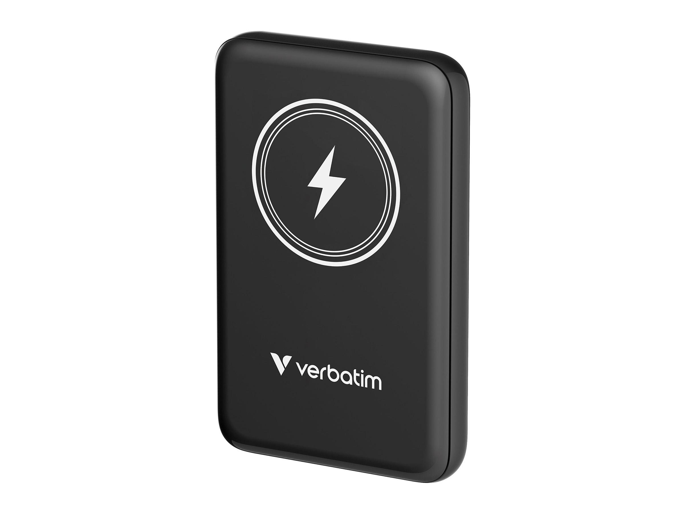 Verbatim Charge ’n’ Go trådløs powerbank 10.000 mAh 20 W - USB‑C - Sort