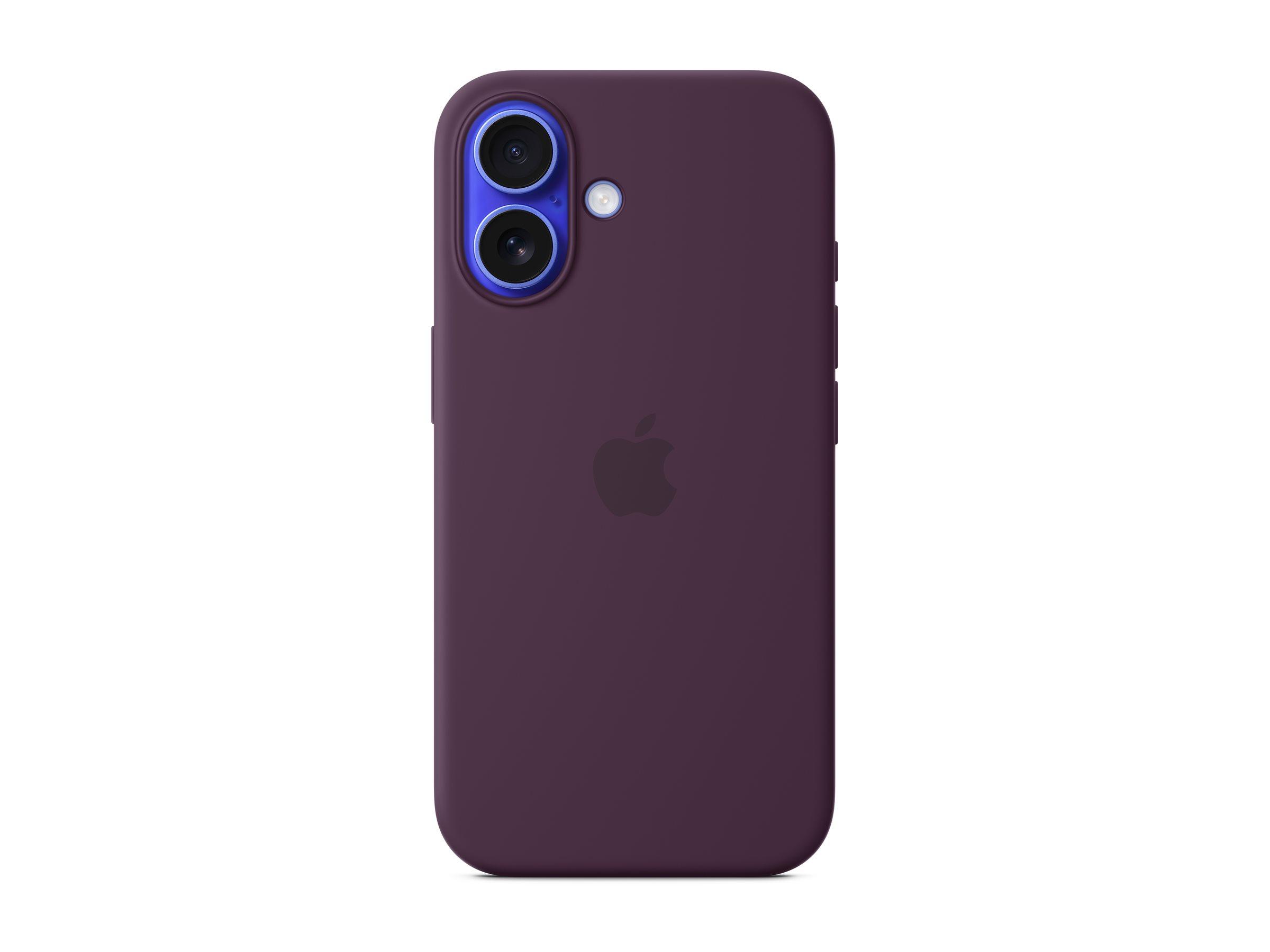 Apple iPhone 16 silikonecover med MagSafe - blommefarvet