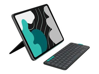 Logitech Flip Folio - trådløst tastatur og folio-etui, nordisk layout (DK/NO/SE/FI) - grafit til 13" iPad Air/Pro