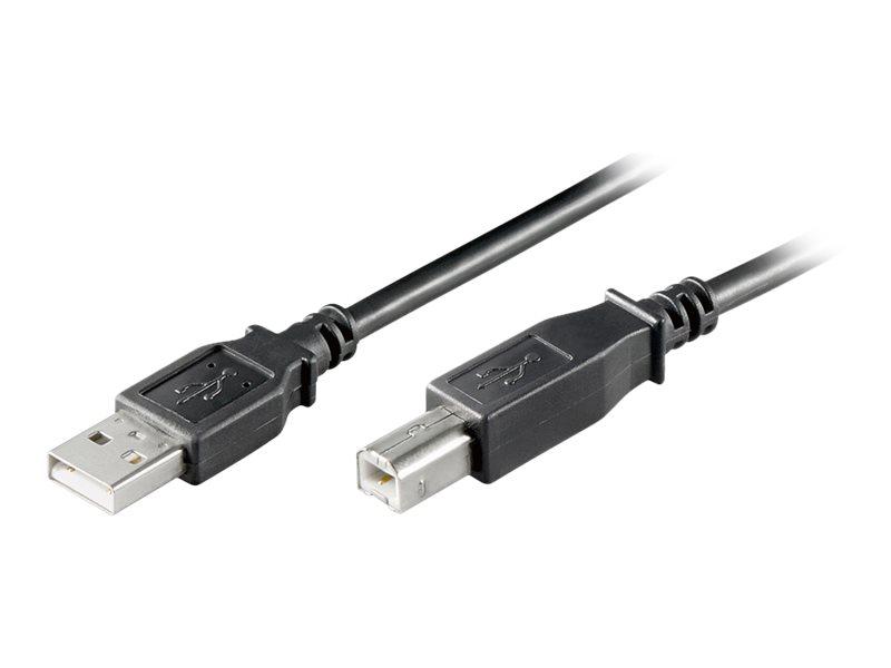 Goobay 93597, 3 m, USB A, USB B, USB 2.0, 0,48 Gbit/sek., Sort