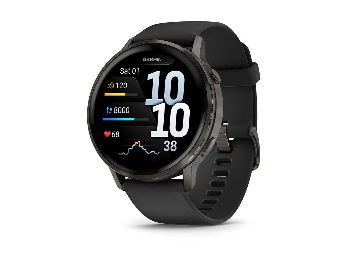 Garmin Venu 4 45 mm - skifer/sort smartwatch med AMOLED