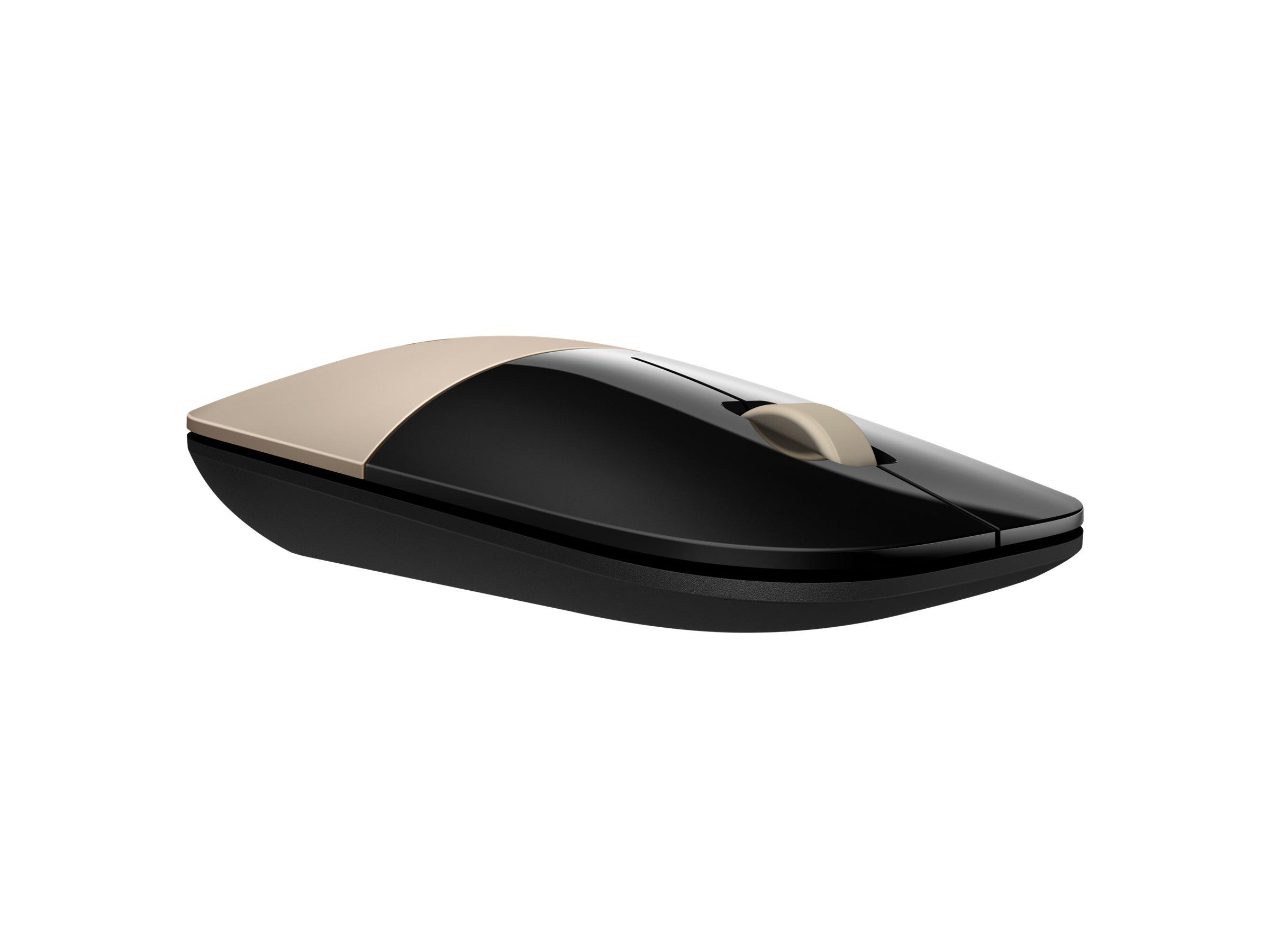 HP Z3700 trådløs mus - blå LED, USB-nano, guld/sort