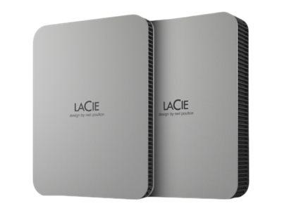 LaCie Mobile Drive 1 TB ekstern harddisk - USB‑C (USB 3.2 Gen 1) - Månesølv
