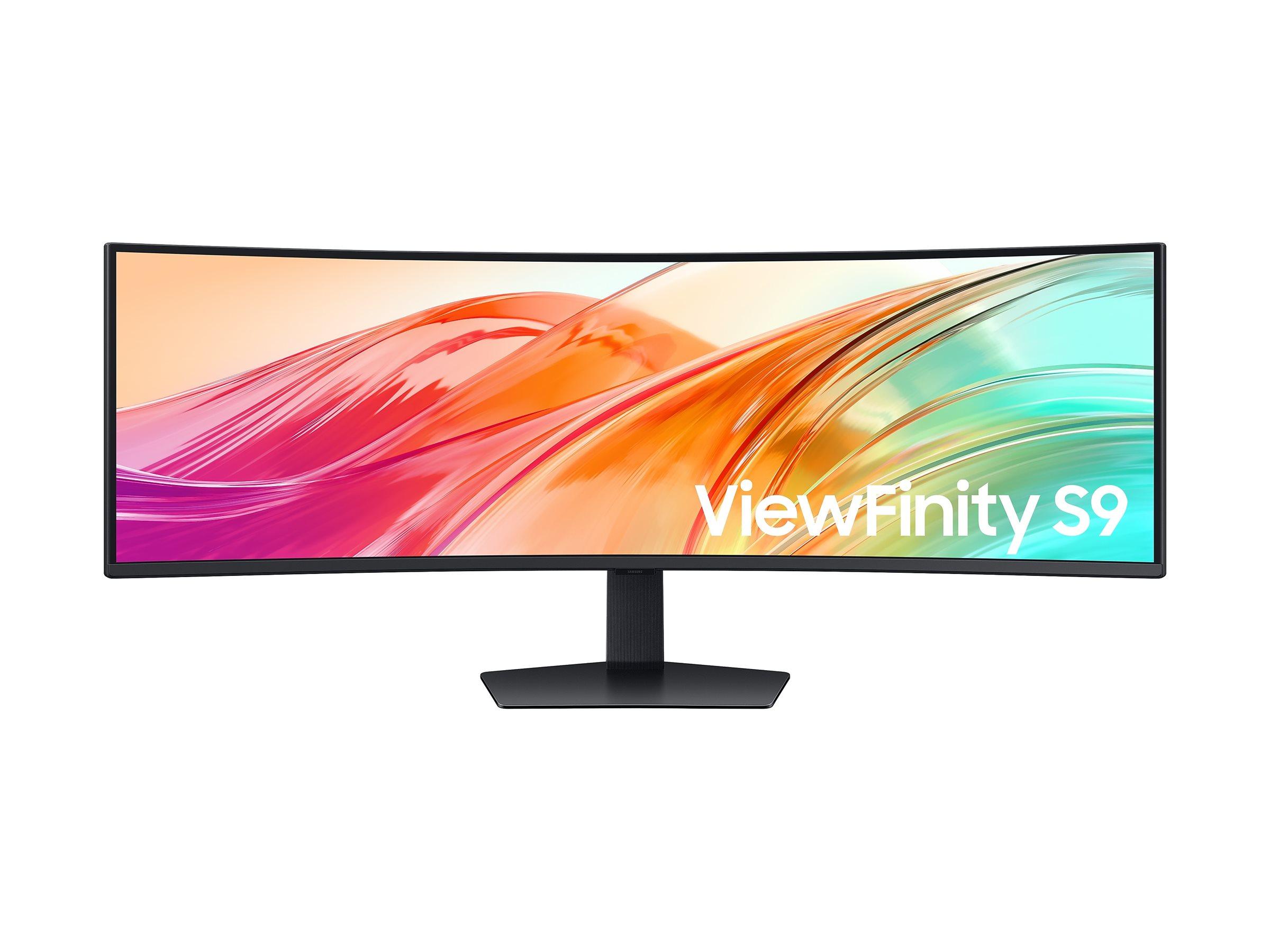 Samsung ViewFinity S9 S49F950UAU 49" kurvet UltraWide VA-skærm - 5120 × 1440, 120 Hz, USB‑C
