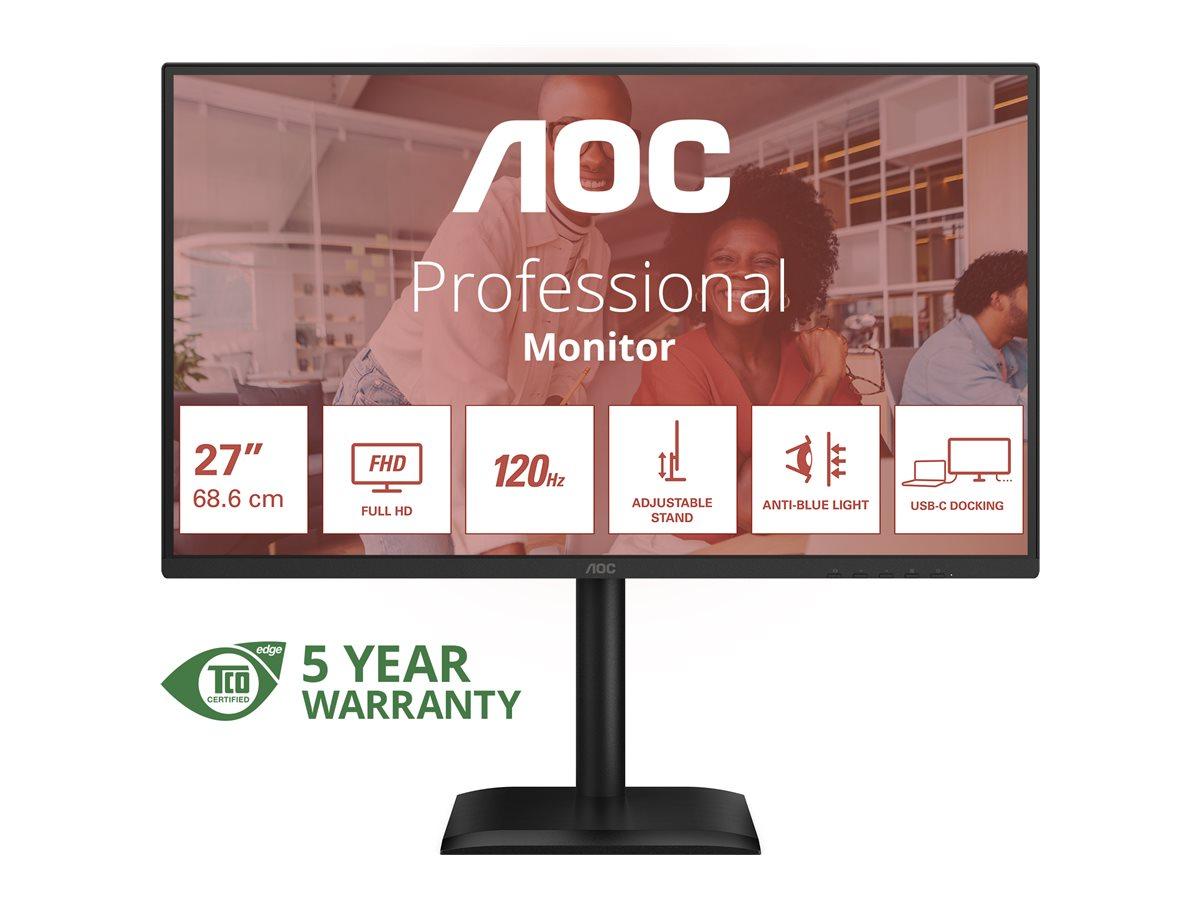 AOC 27E4CV 27" IPS Full HD skærm - HDMI/DP/USB-C, 120 Hz