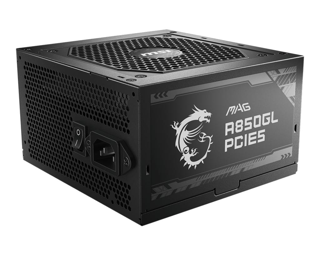 MSI MAG A850GL PCIE5 850 W strømforsyning - 80 PLUS Gold, ATX12V 3.0