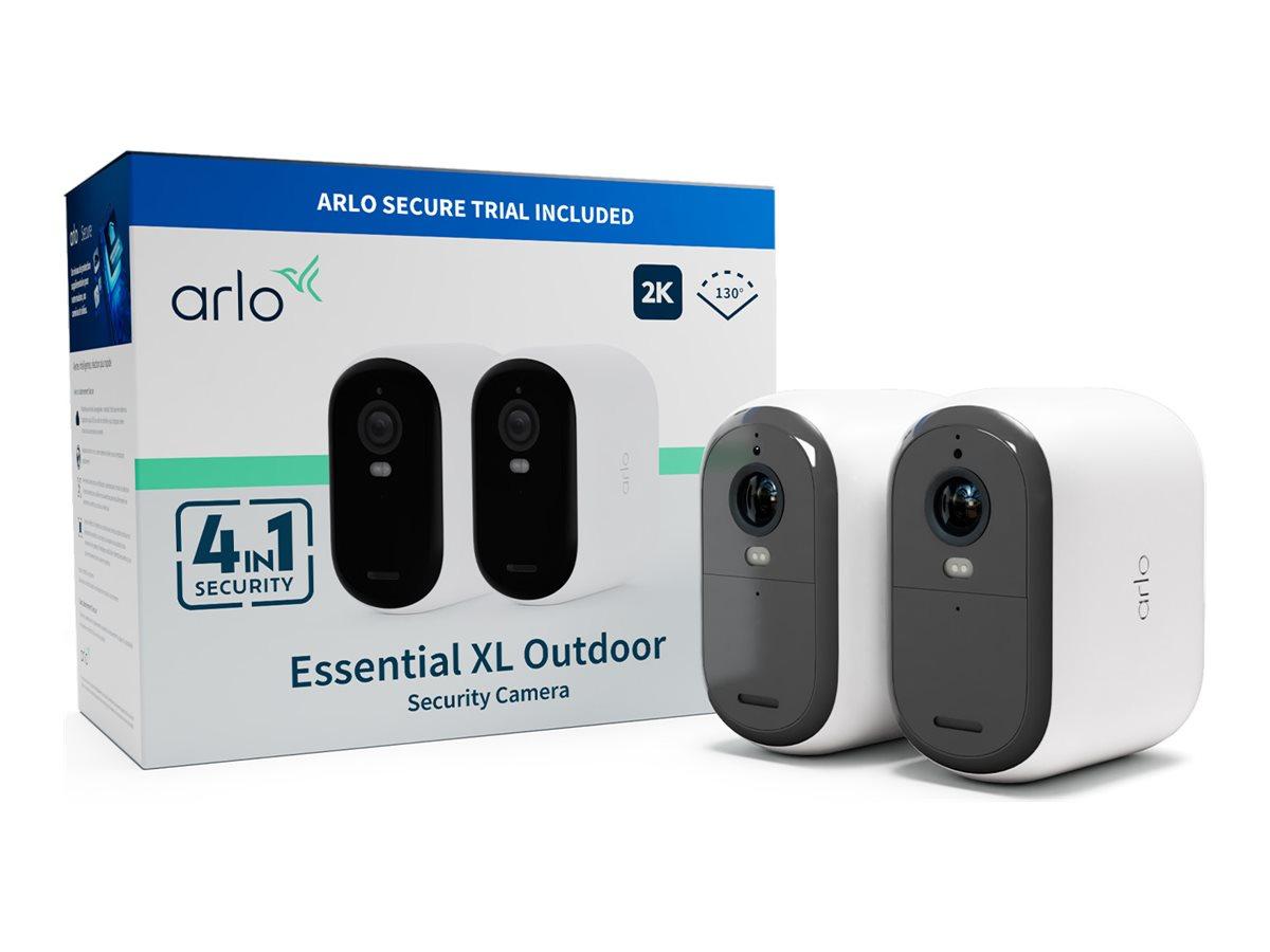 Arlo Essential XL 2K overvågningskamera - sæt med 2 (indendørs/udendørs)