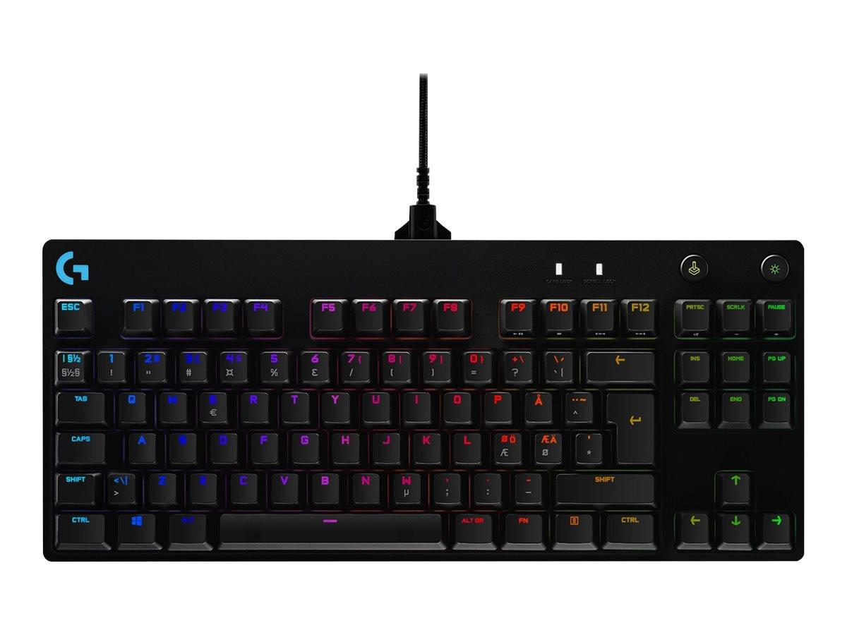 Gaming tastatur Logitech G Pro - mekanisk RGB, USB, Pan Nordic