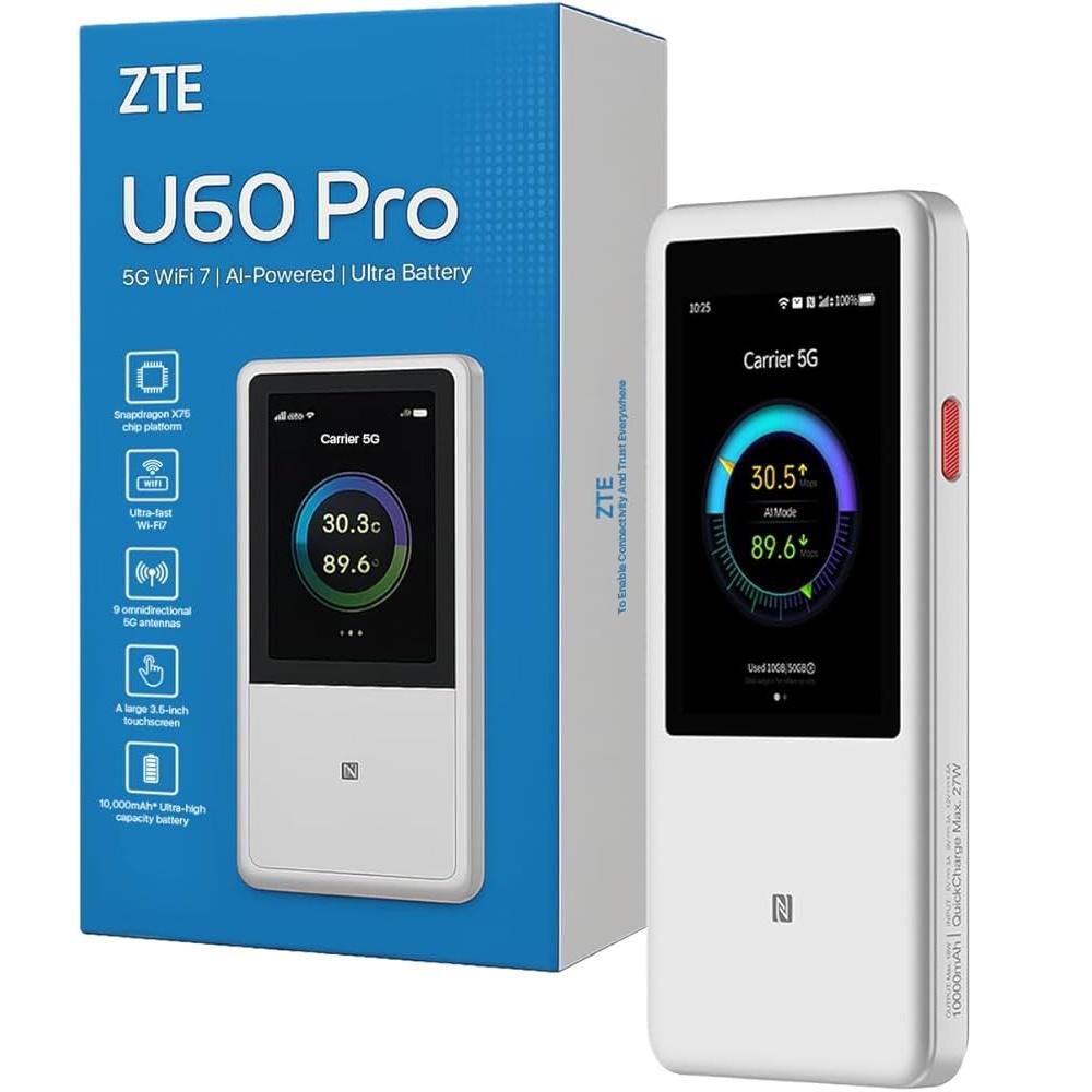 ZTE U60 Pro router - hvid med 10.000 mAh batteri