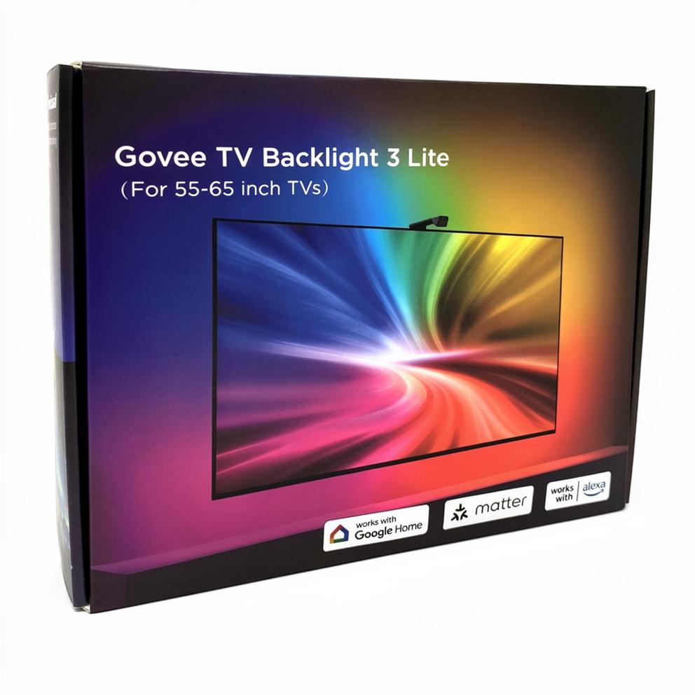Smart LED baggrundsbelysning til TV - Govee TV Backlight 3 Lite H6099 RGBICW, 3,6 m