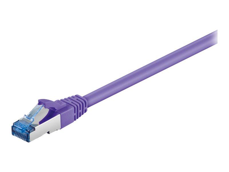 Goobay Netværkskabel CAT 6A, S/FTP (PiMF), violet, 5 m kobberleder (CU), halogenfri kabelkappe (LSZH)