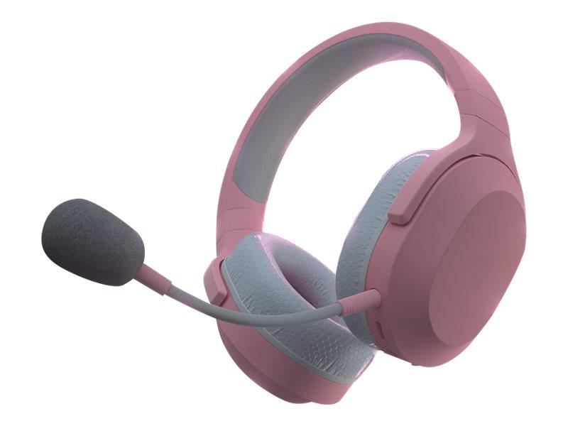 Gaming headset med mikrofon Razer Barracuda X - pink (trådløs/med kabel)