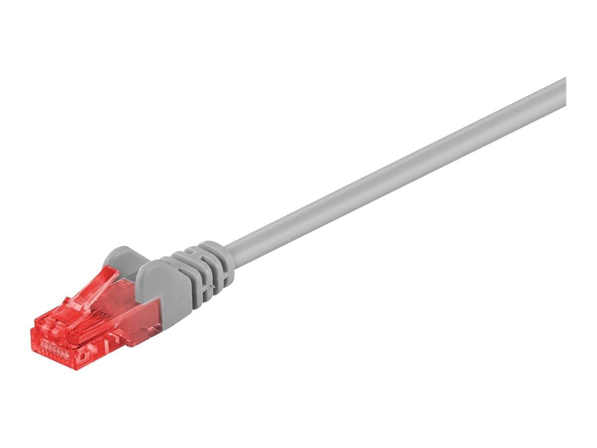 goobay - Patchkabel - RJ-45 (han) til RJ-45 (han) - 7.5 m - UTP - CAT 6 - knastfri, strenget - grå
